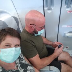 Travelling during Covid times you need to wear a mask at airports and on the plane